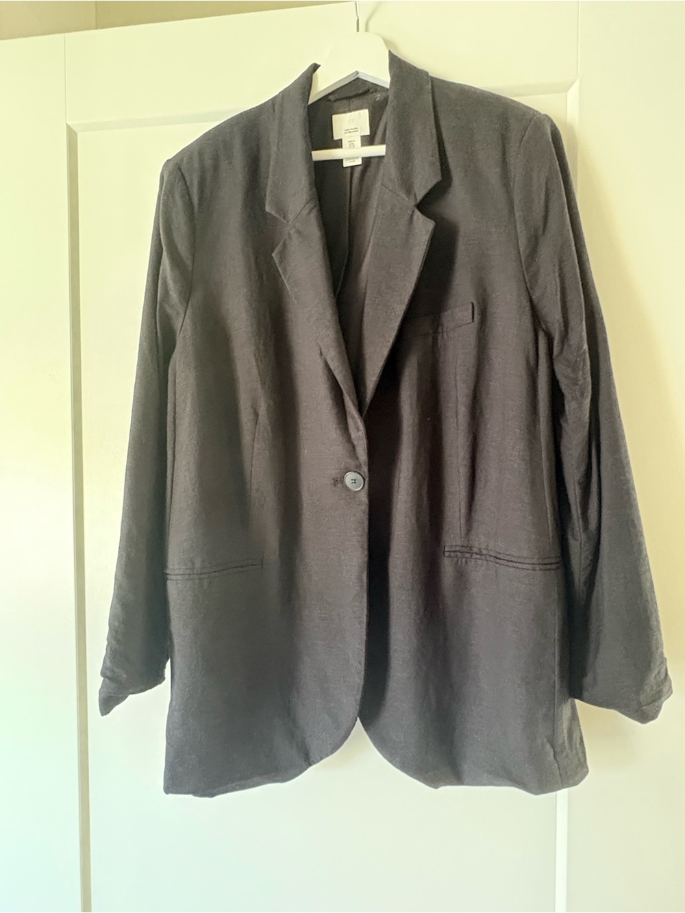 Final price ⭐️H&M Black linen-blend blazer size XL
